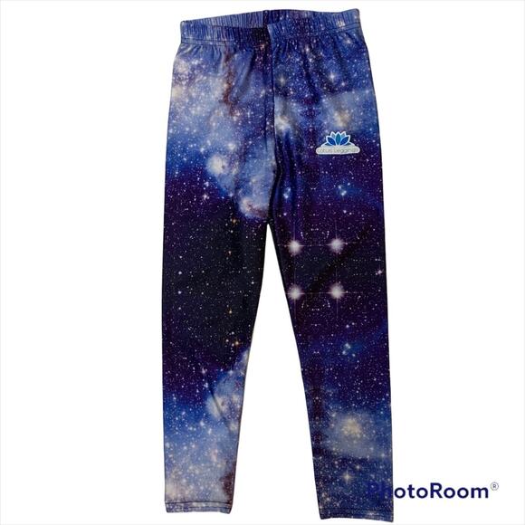 Lotus Galaxy Leggings Stars & Space Pattern Kids Medium - Picture 1 of 6